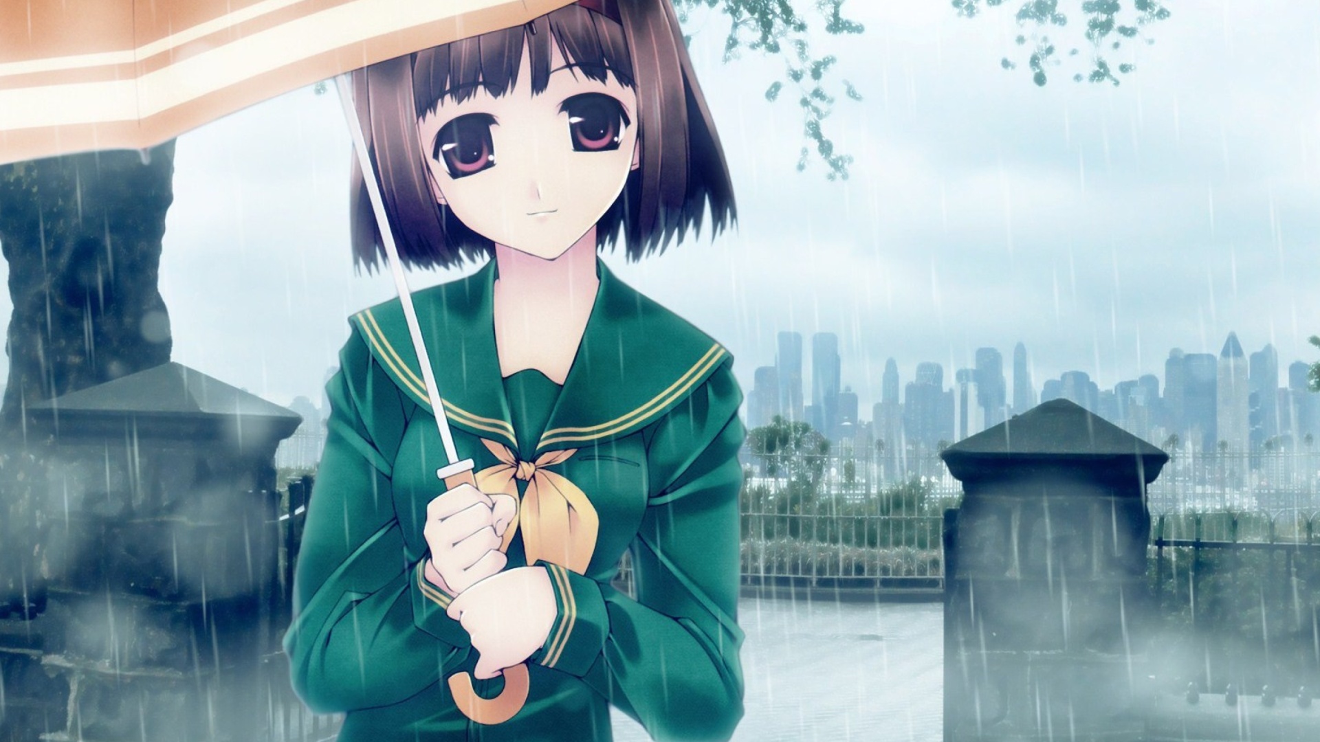 Sad Anime Girl In The Rain Wallpapers