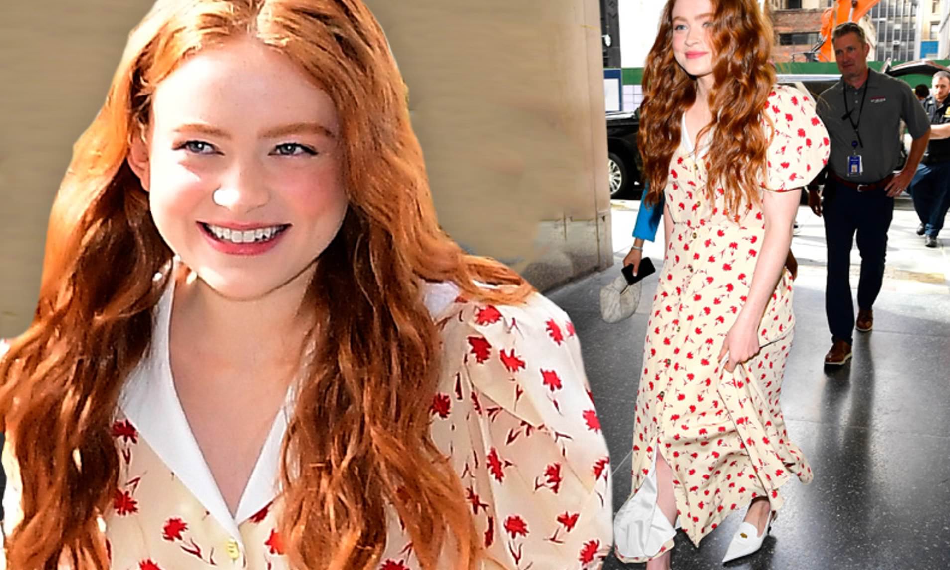 Sadie Sink Red Dress Wallpapers