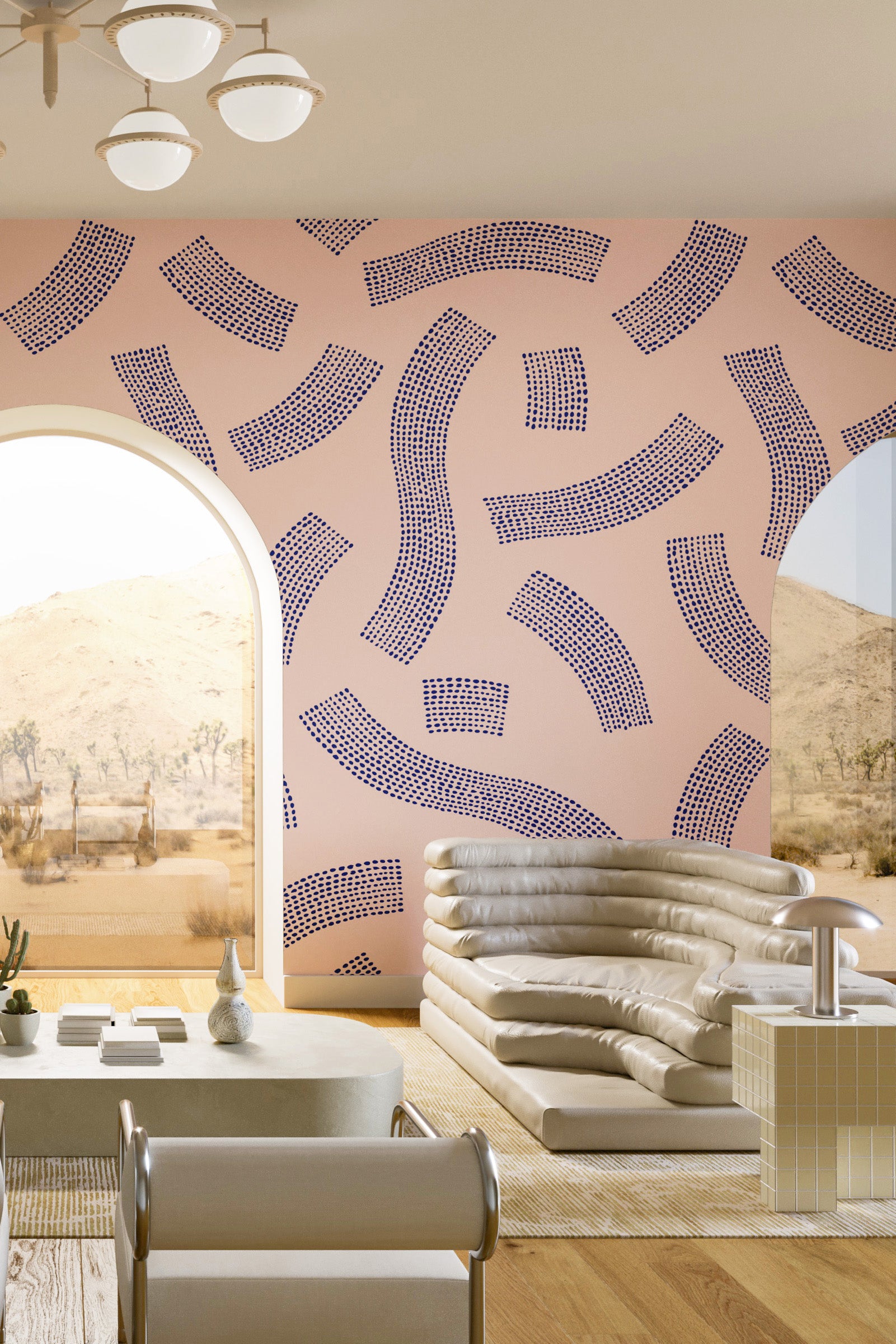 Saguaro Geometric Line Art Wallpapers