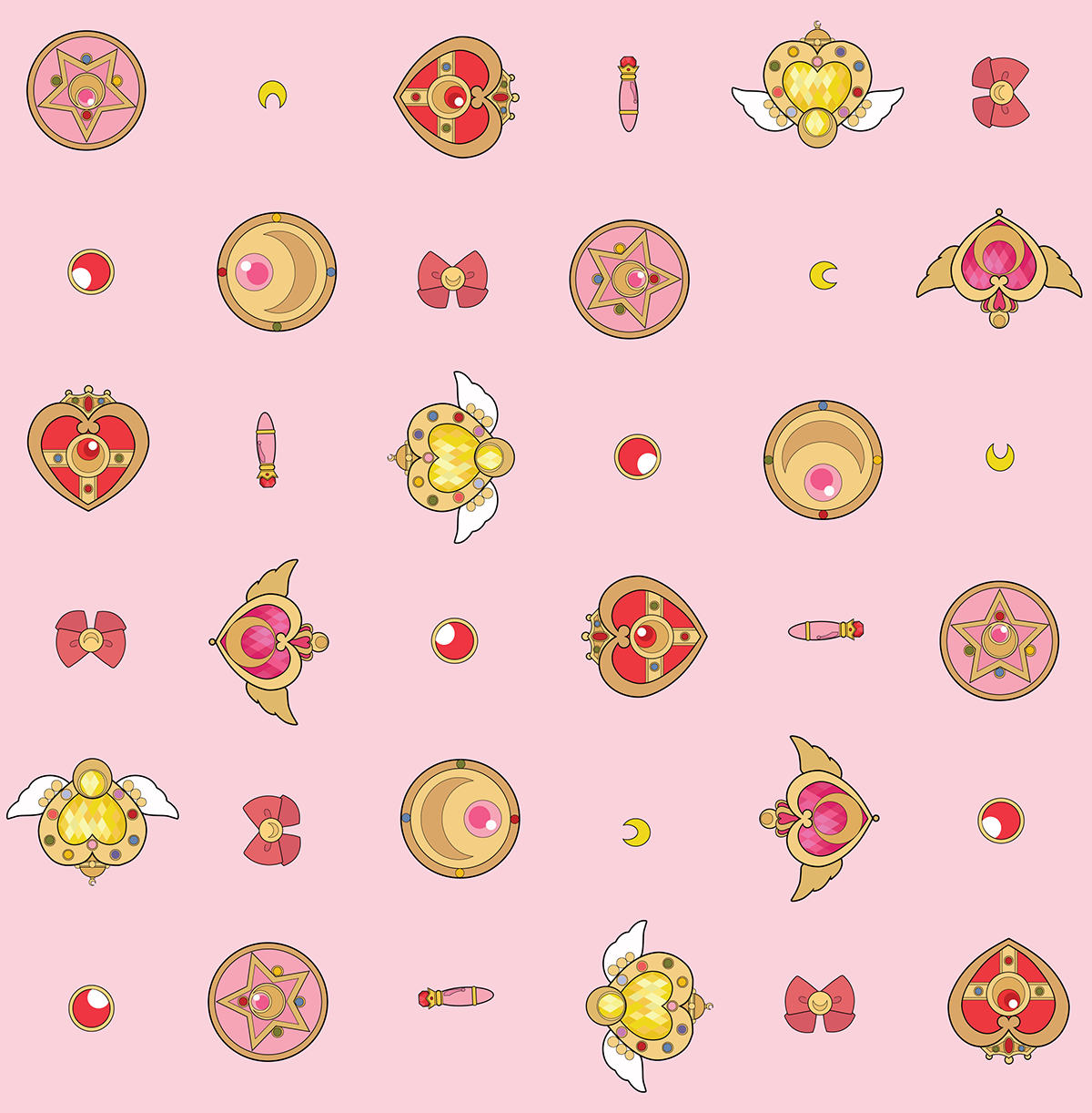 Sailor Moon Pattern Wallpapers