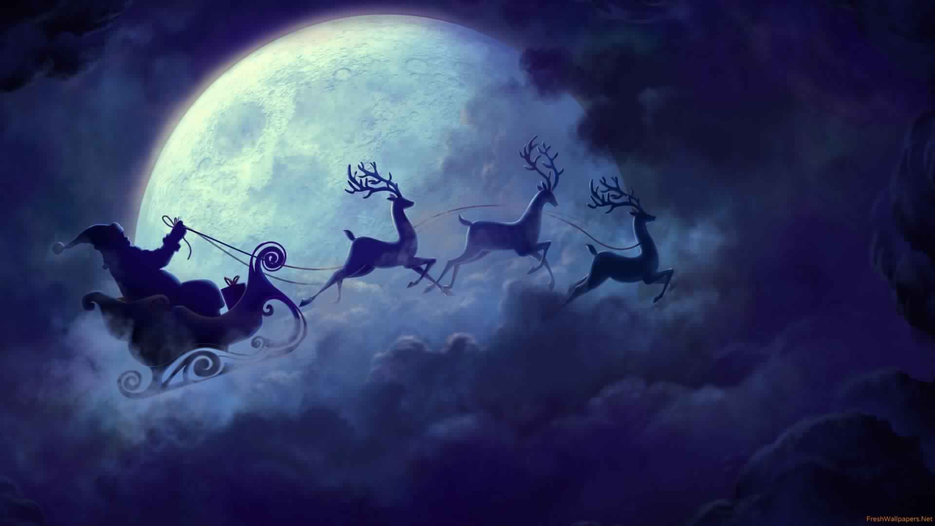 Santa And Reindeer Wallpapers