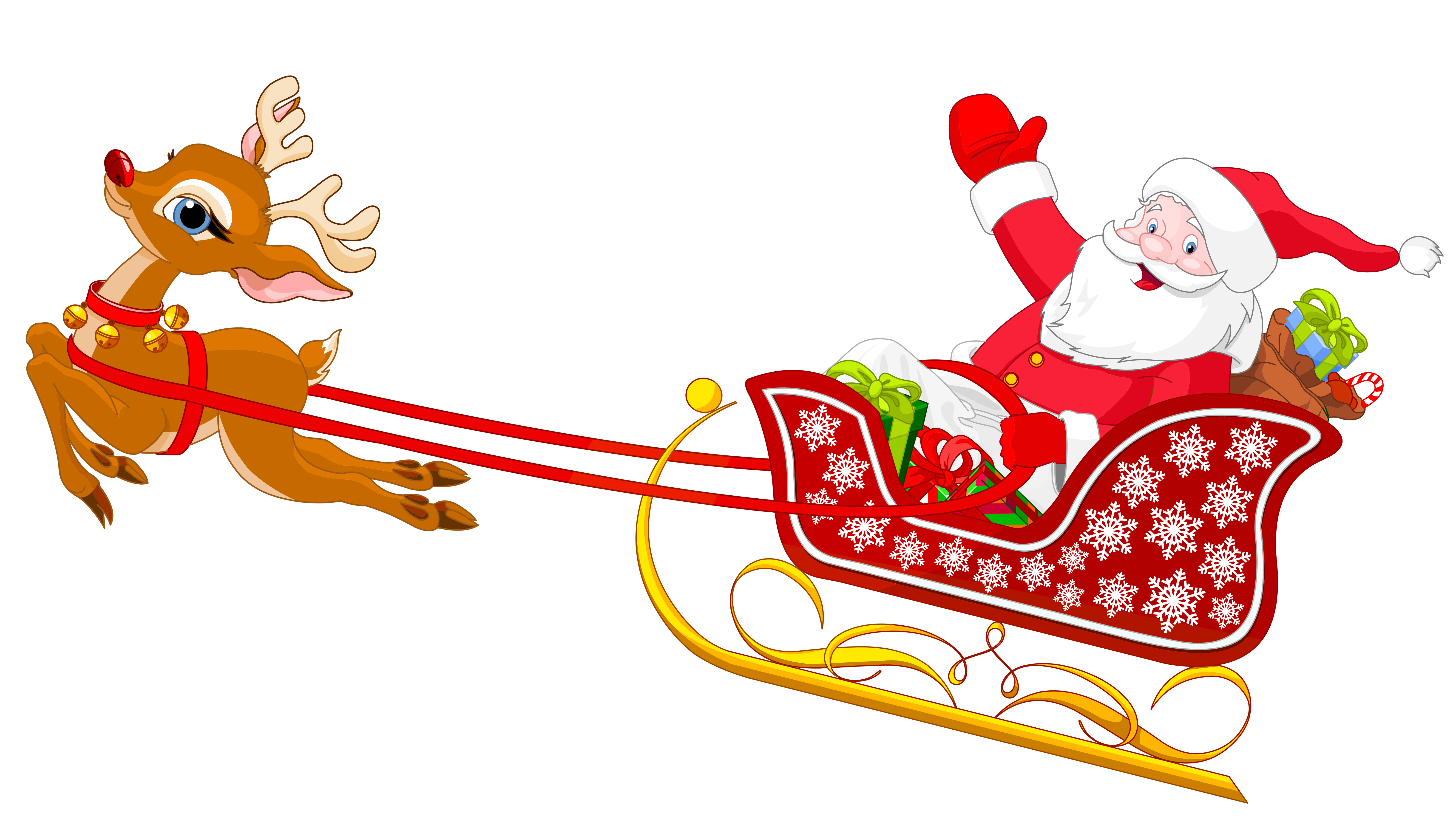 Santa And Reindeer Wallpapers