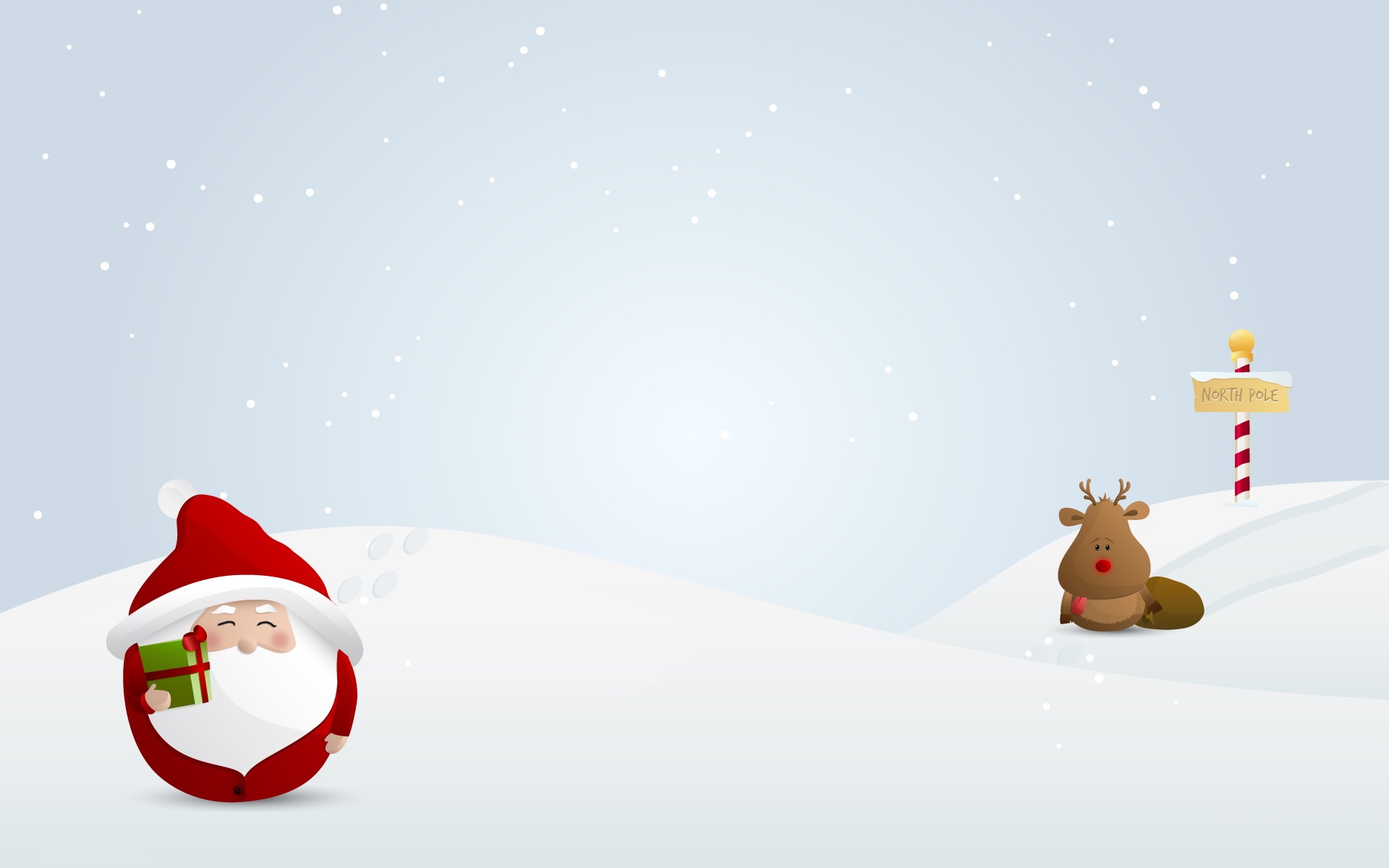 Santa And Reindeer Wallpapers