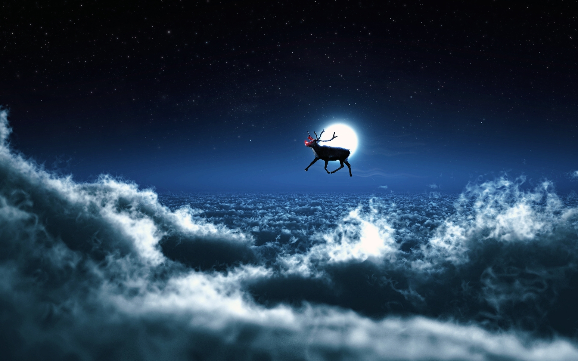 Santa And Reindeer Wallpapers