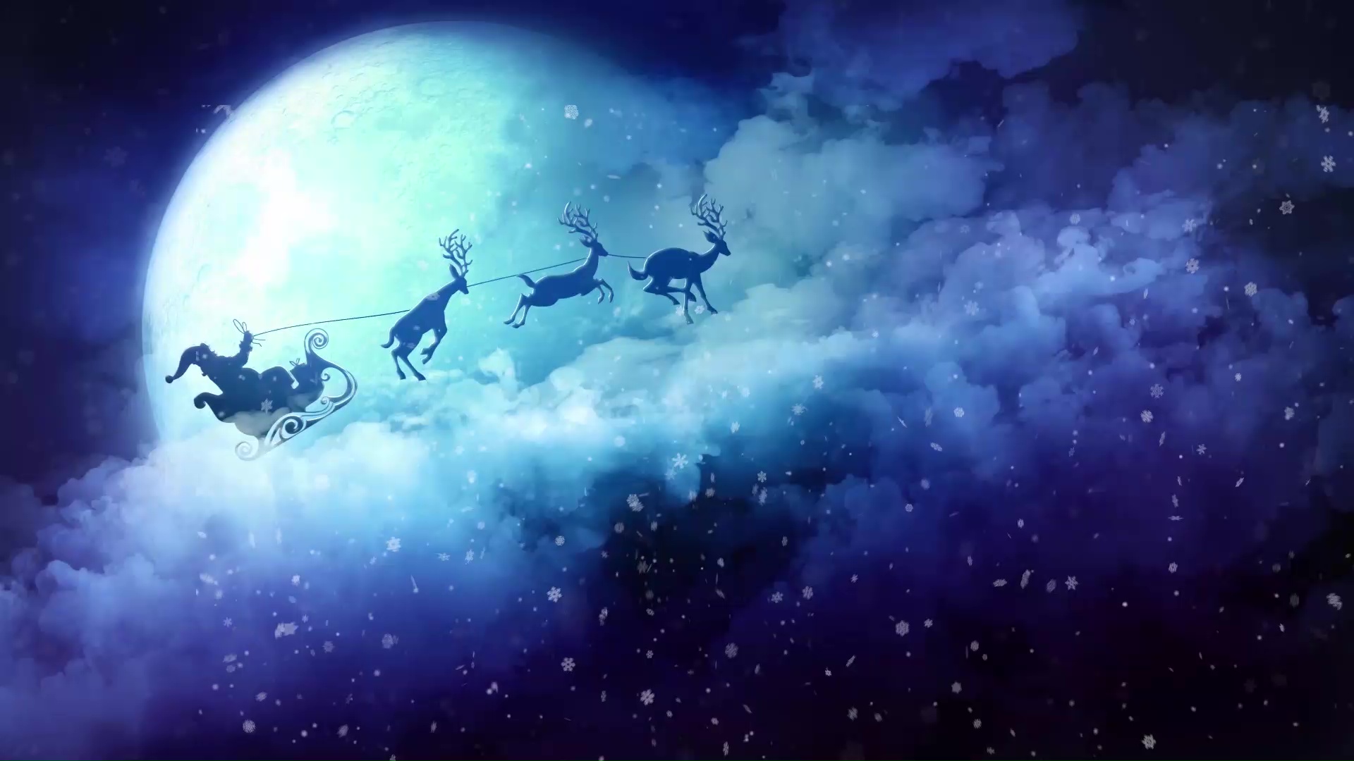 Santa And Reindeer Wallpapers