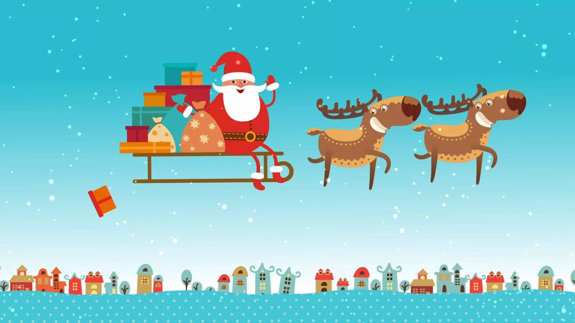 Santa And Reindeer Wallpapers