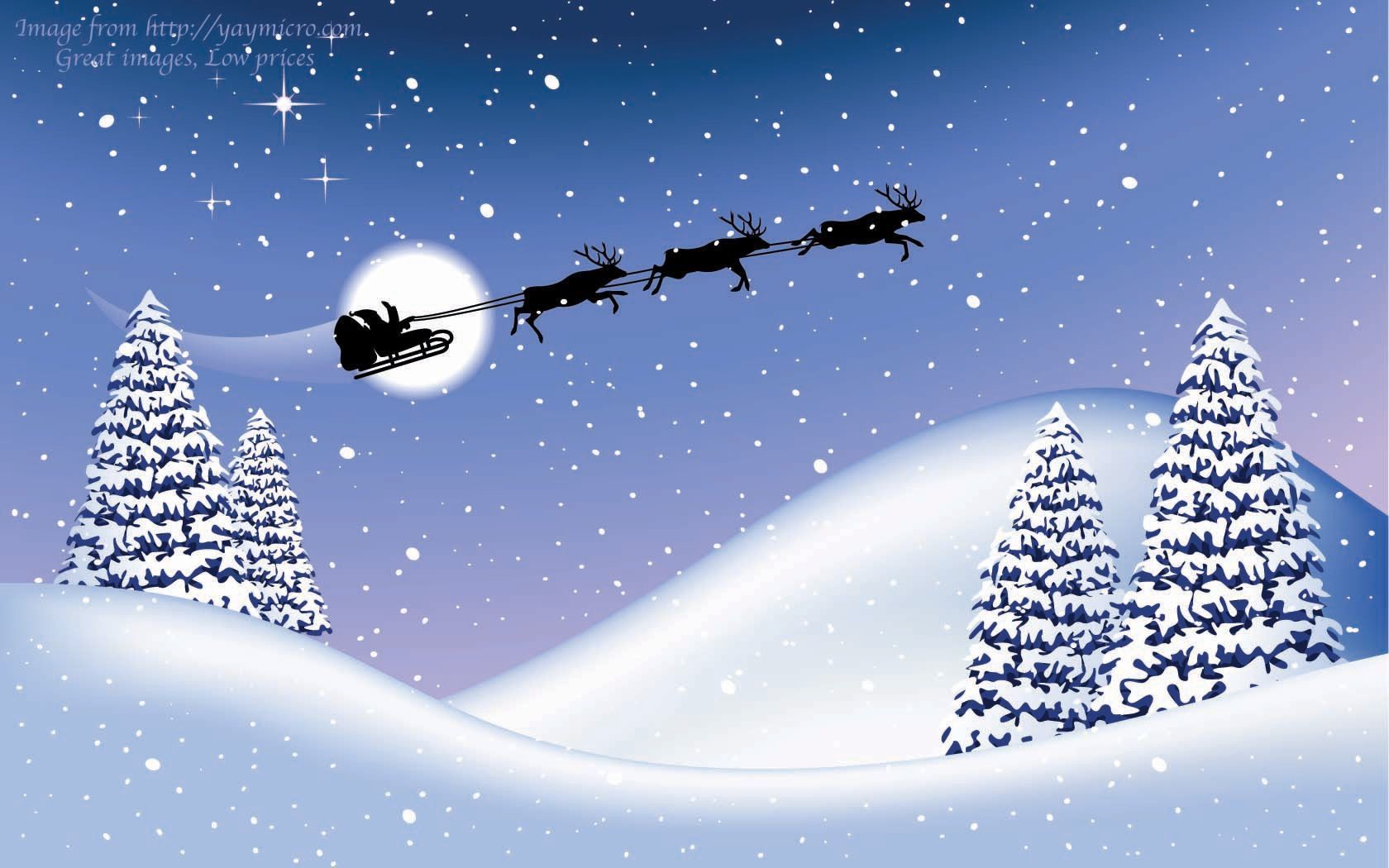 Santa Sleigh Wallpapers