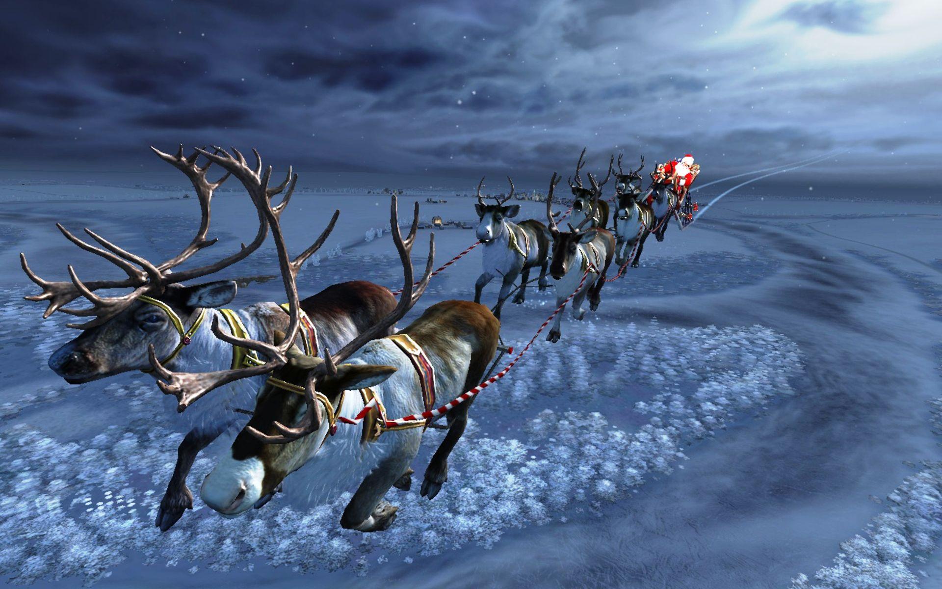 Santa Sleigh Wallpapers