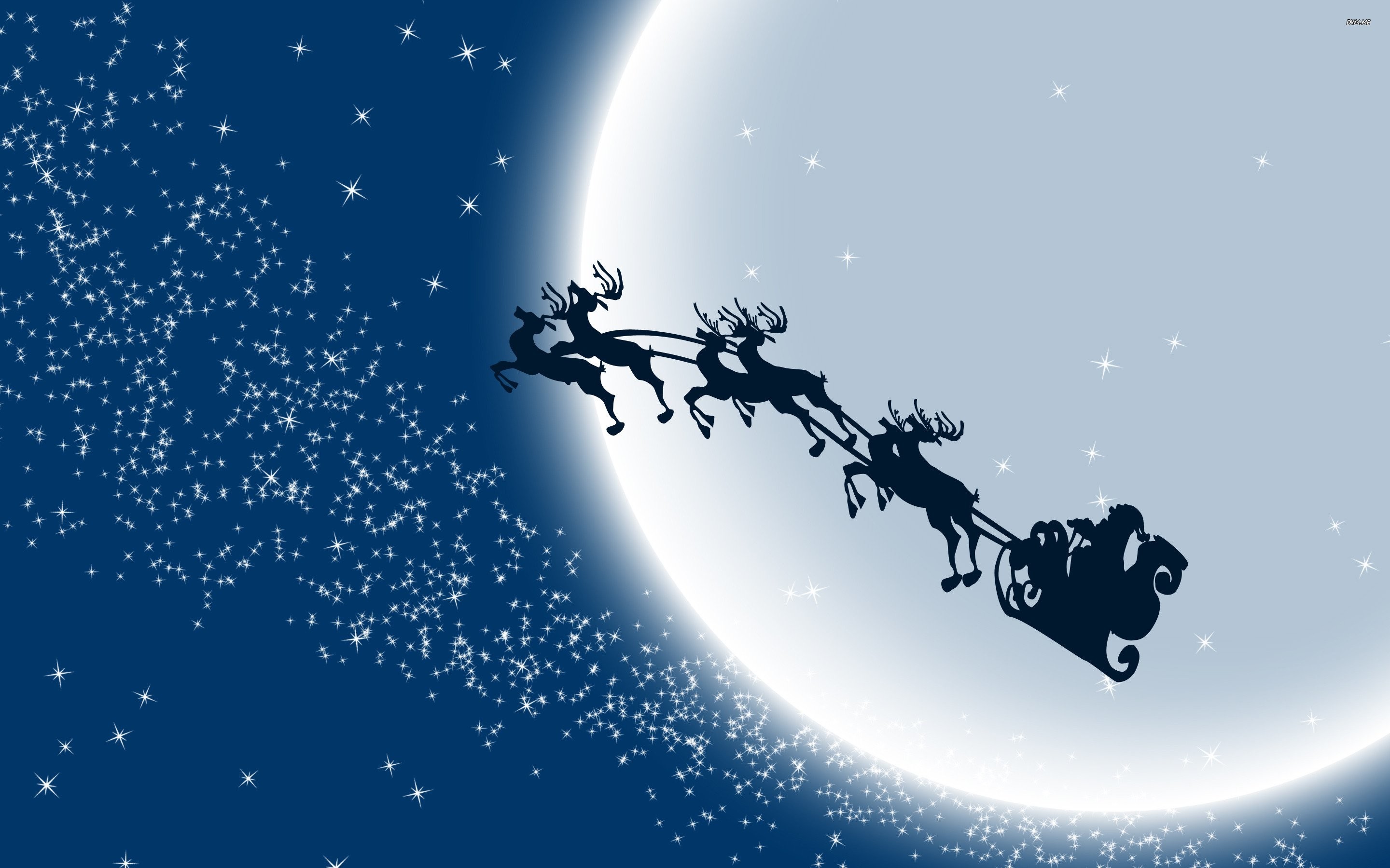 Santa Sleigh Wallpapers