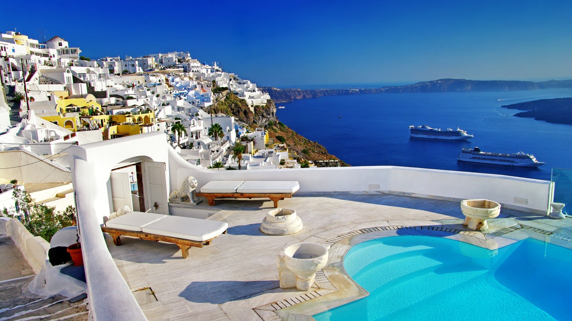 Santorini Island Greece Wallpapers