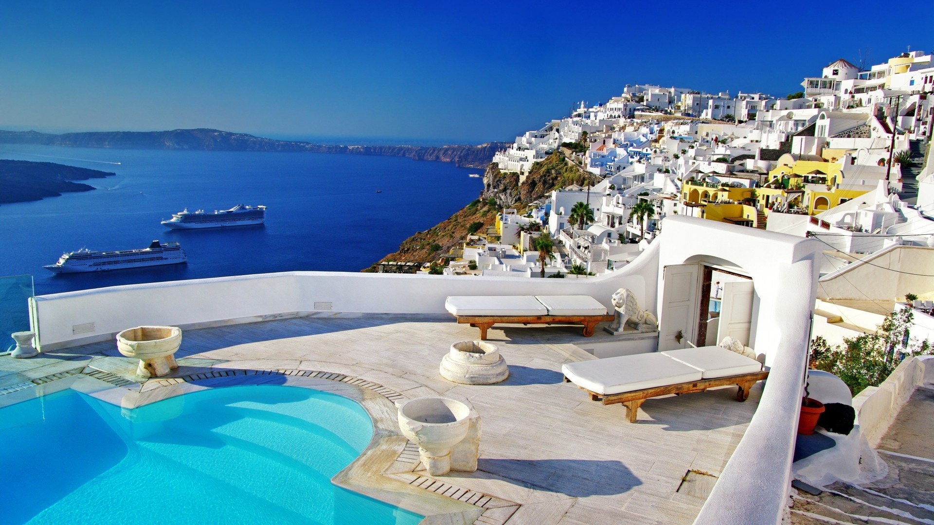 Santorini Island Greece Wallpapers