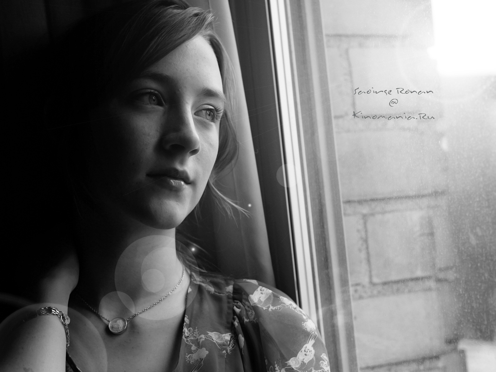 Saoirse Ronan Black And White Portrait Wallpapers