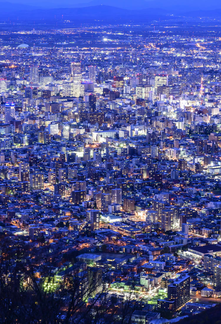 Sapporo Japan At Night Wallpapers