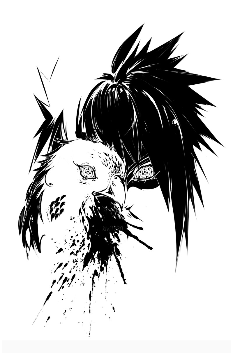 Sasuke Black And White Wallpapers