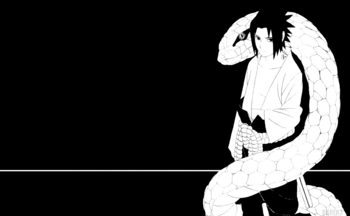 Sasuke Black And White Wallpapers