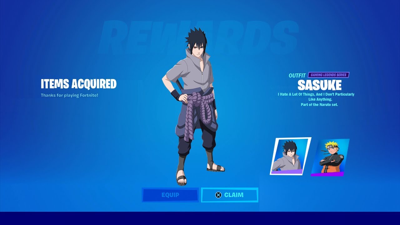 Sasuke Uchiha Fortnite Wallpapers