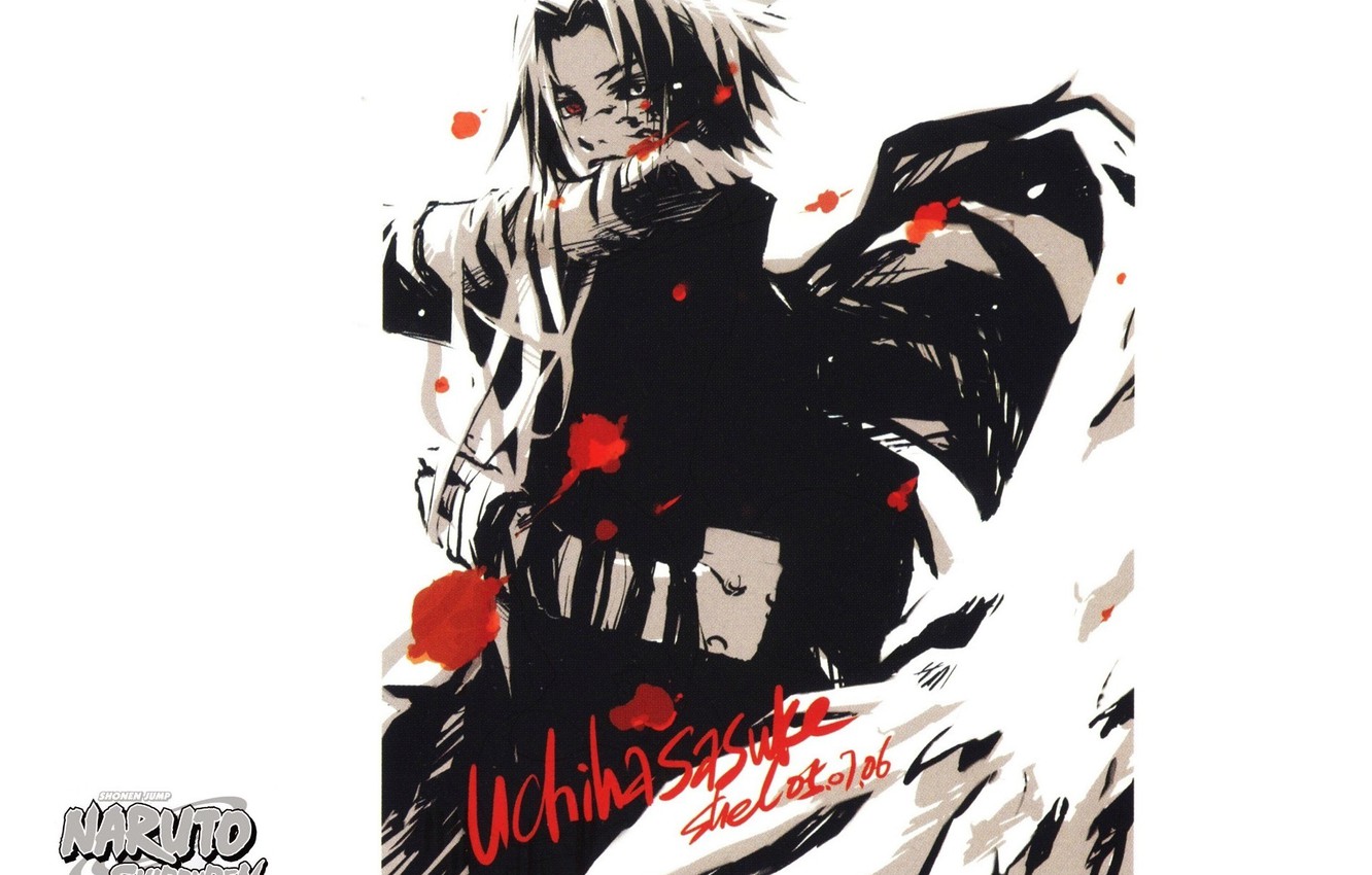 Sasuke White Background