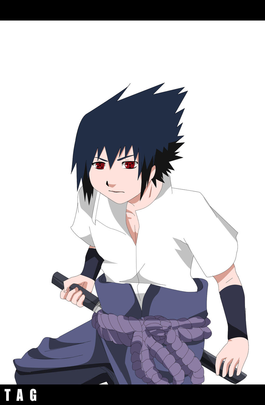 Sasuke White Background