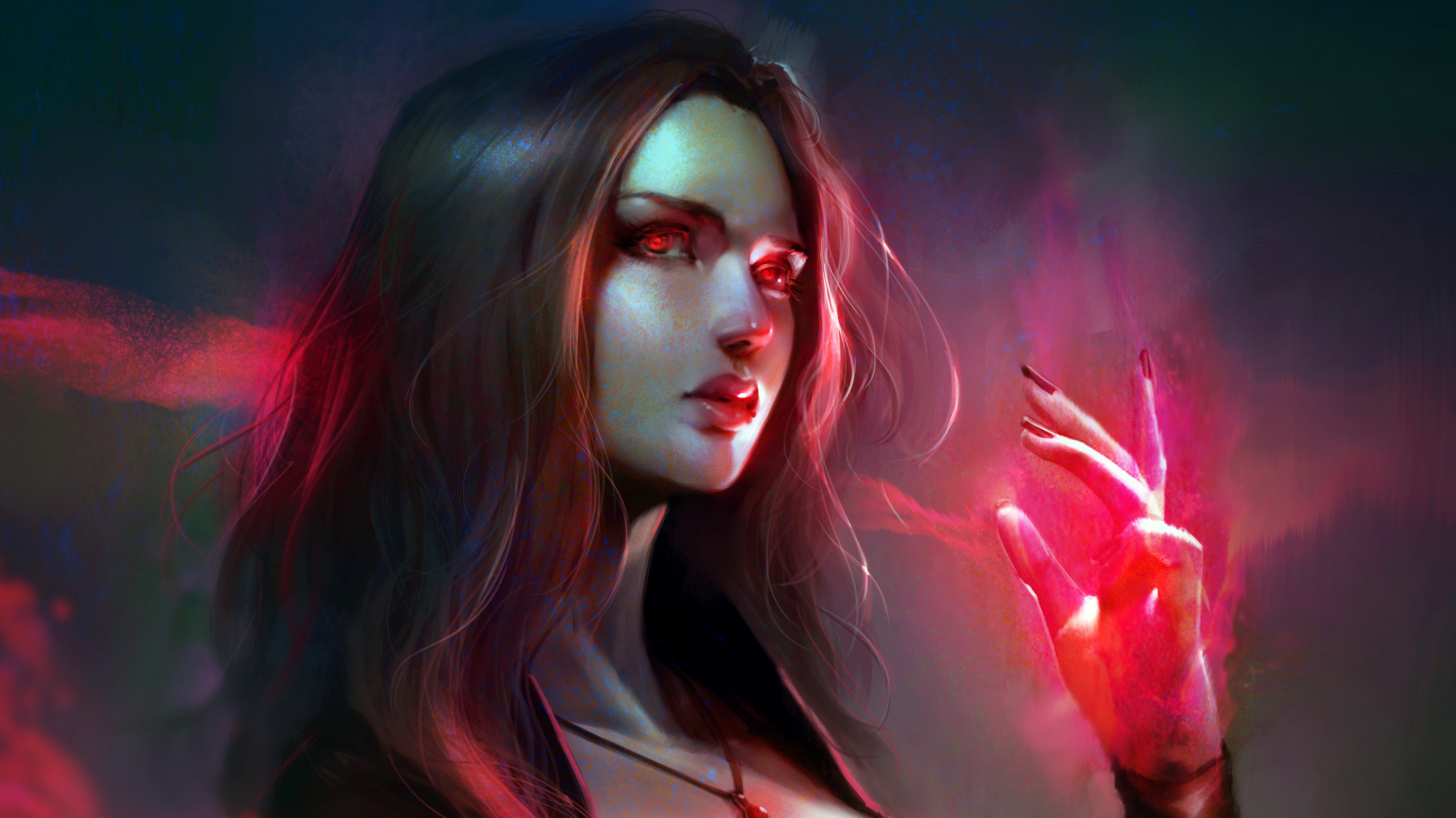 Резник ведьма. Влада Огнева арты. Ванда Максимофф арт. Scarlet Witch. Ванда Максимофф рыжая.