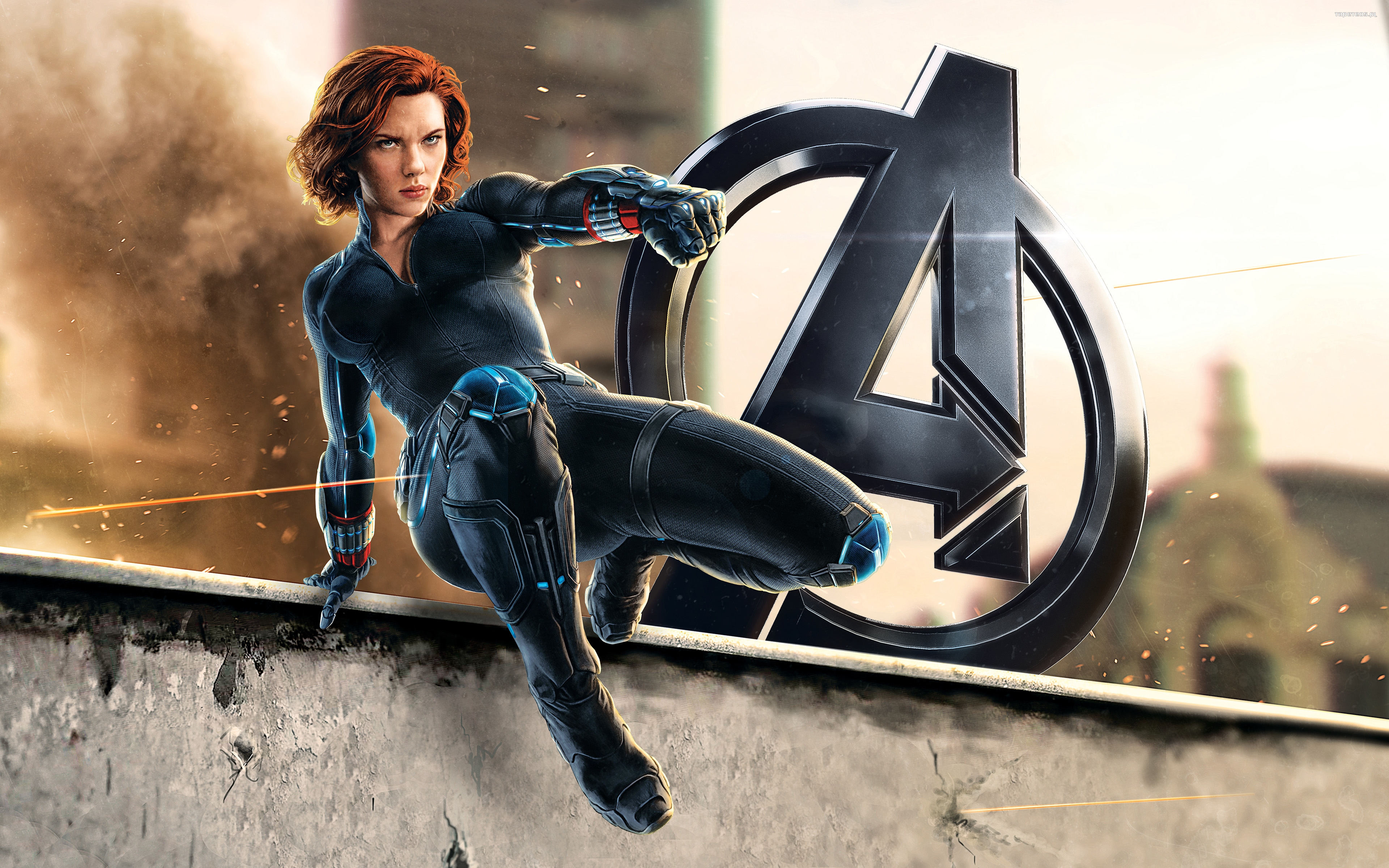 Scarlett Johansson As Black Widow In Avengers Wallpapers