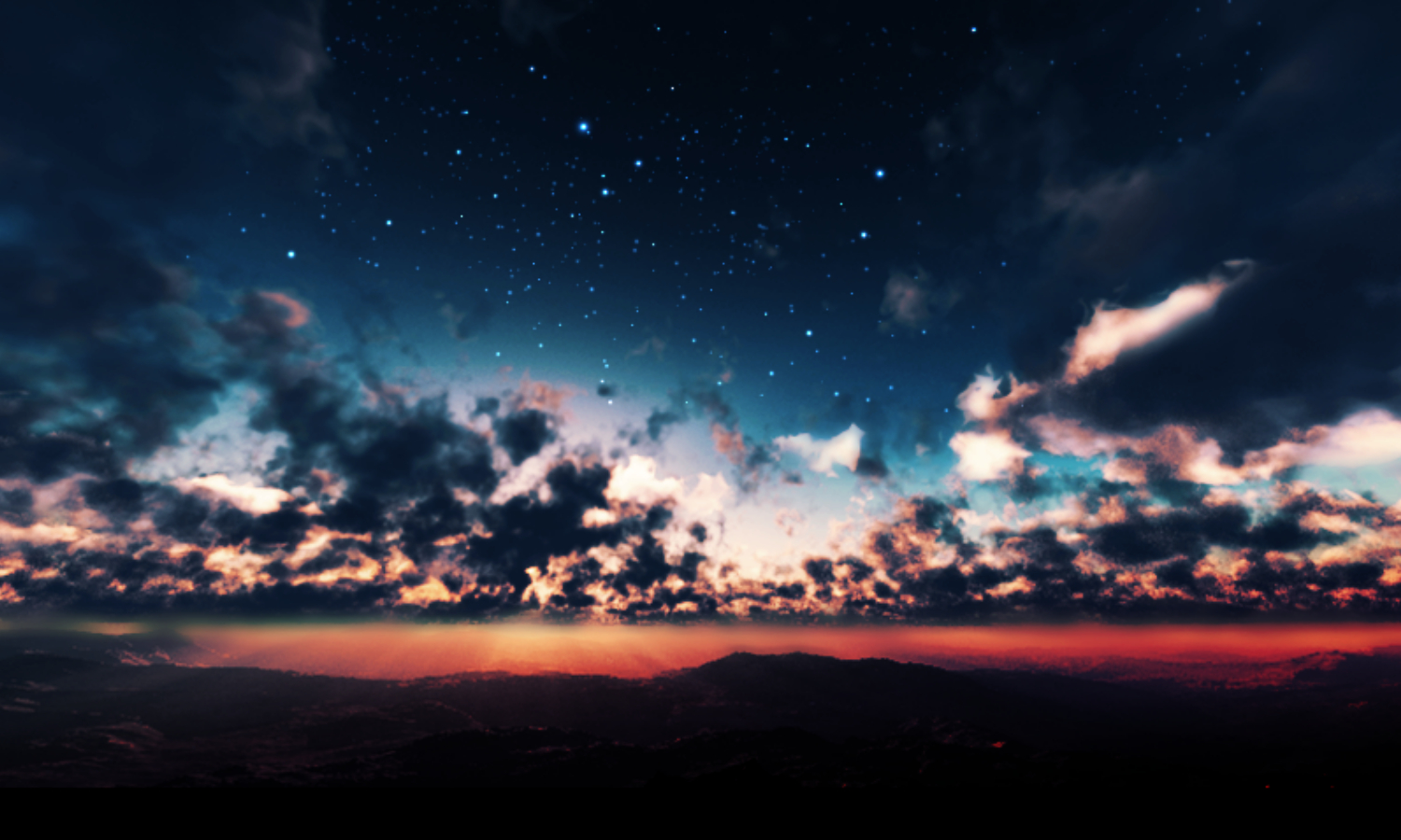 Scenery Sunset Stars Wallpapers