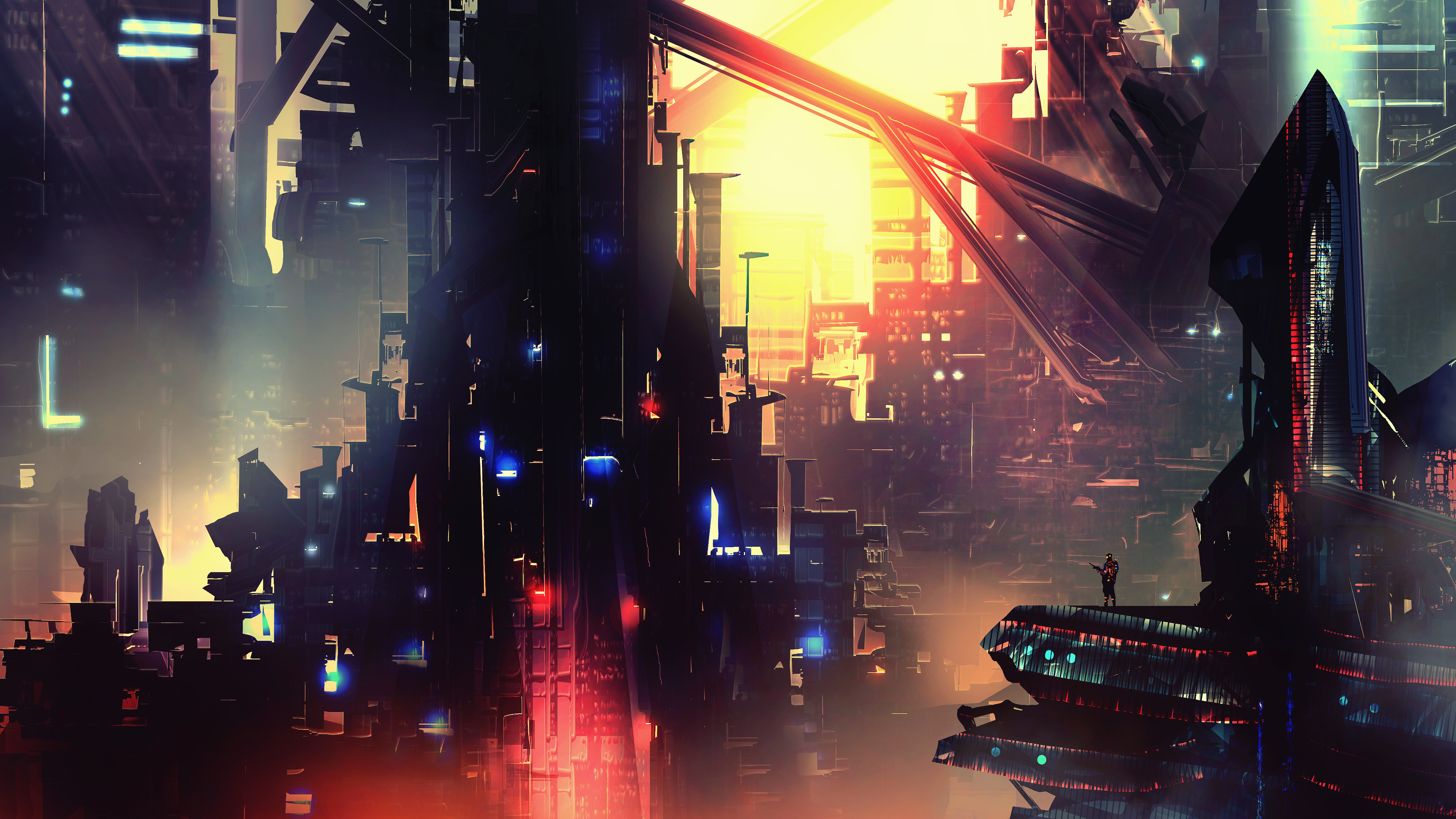 Sci Fi Cyberpunk City
 Wallpapers