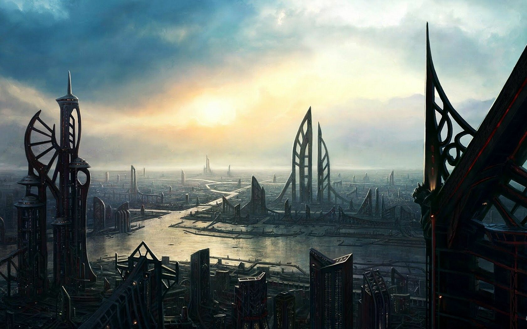 Sci Fi Landscape City Hd Planet Wallpapers