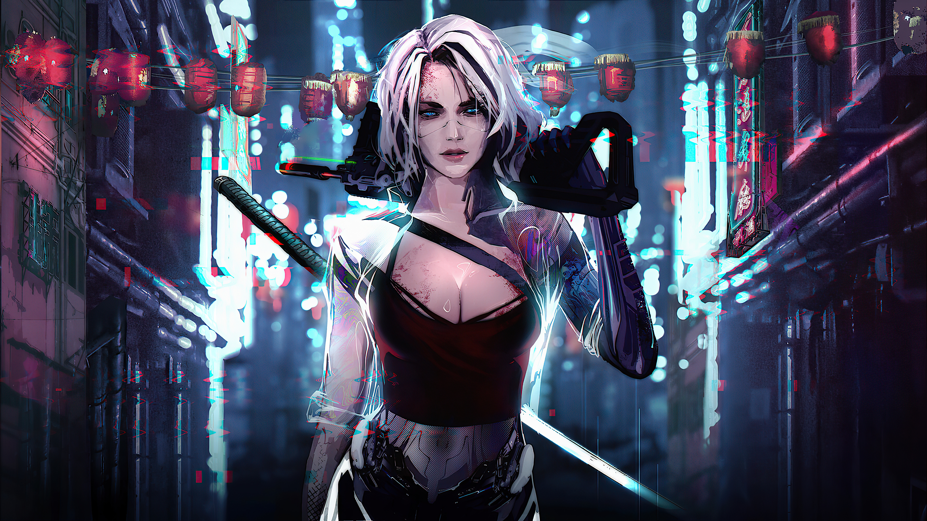 Scifi Cyberpunk Woman Warrior Wallpapers