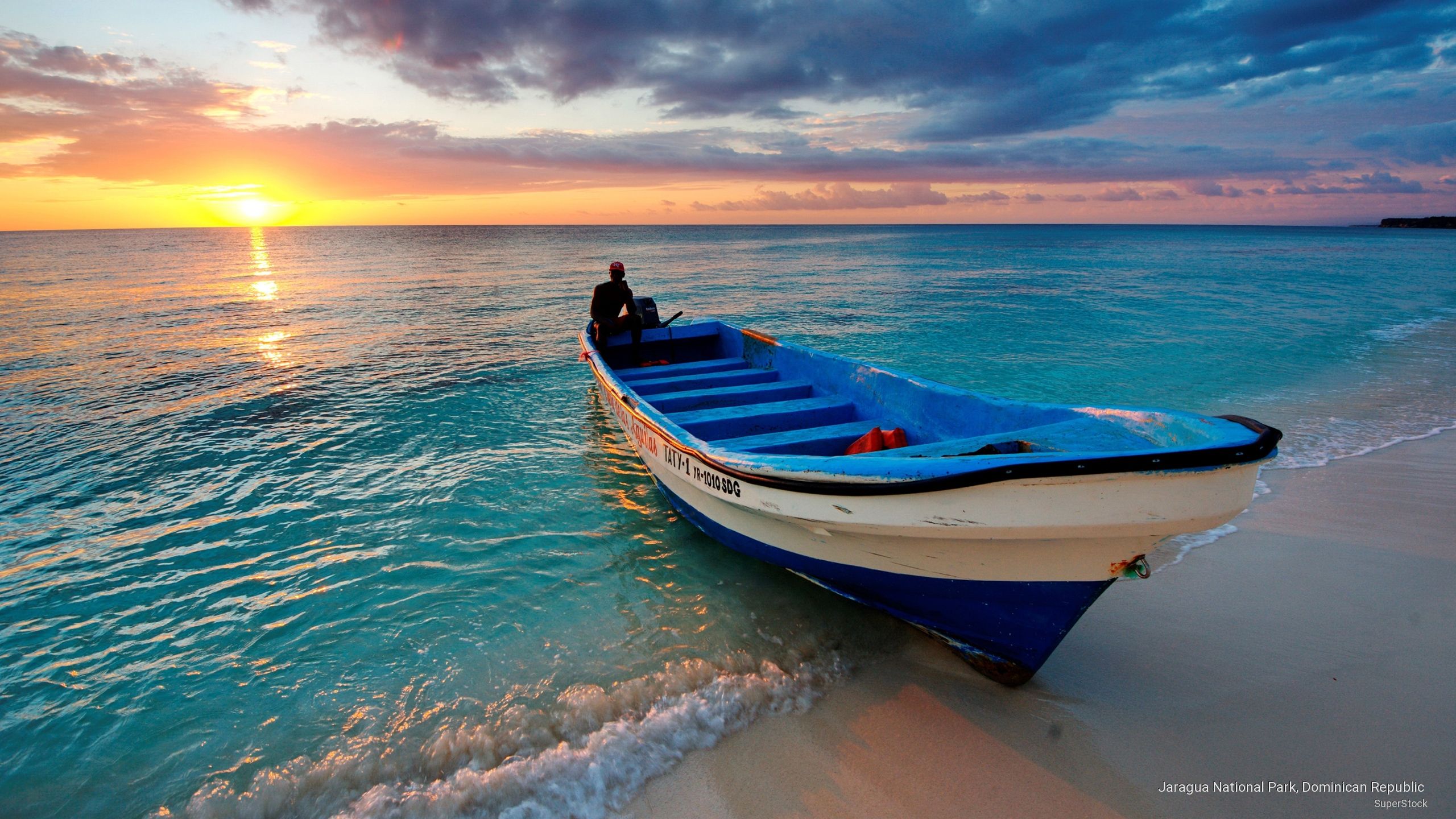 Sea Colorful Boat And Sunlight Wallpapers