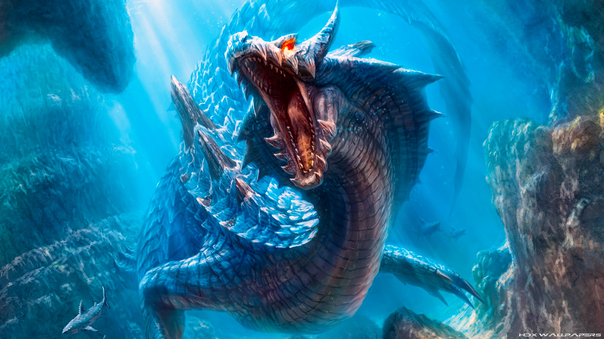 Sea Monster Underwater Creature Wallpapers