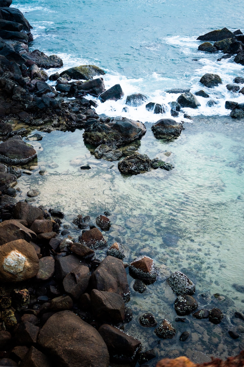 Sea Stone Near Coastline Wallpapers