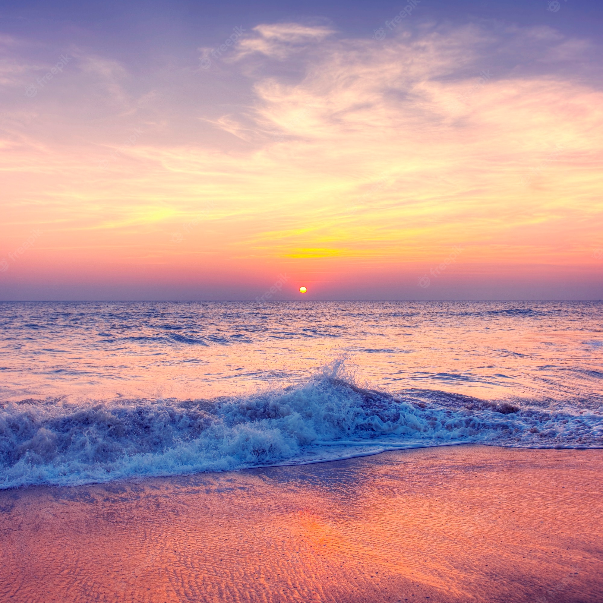 Seashore Colorful Sunset Wallpapers