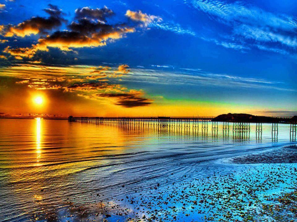 Seashore Colorful Sunset Wallpapers