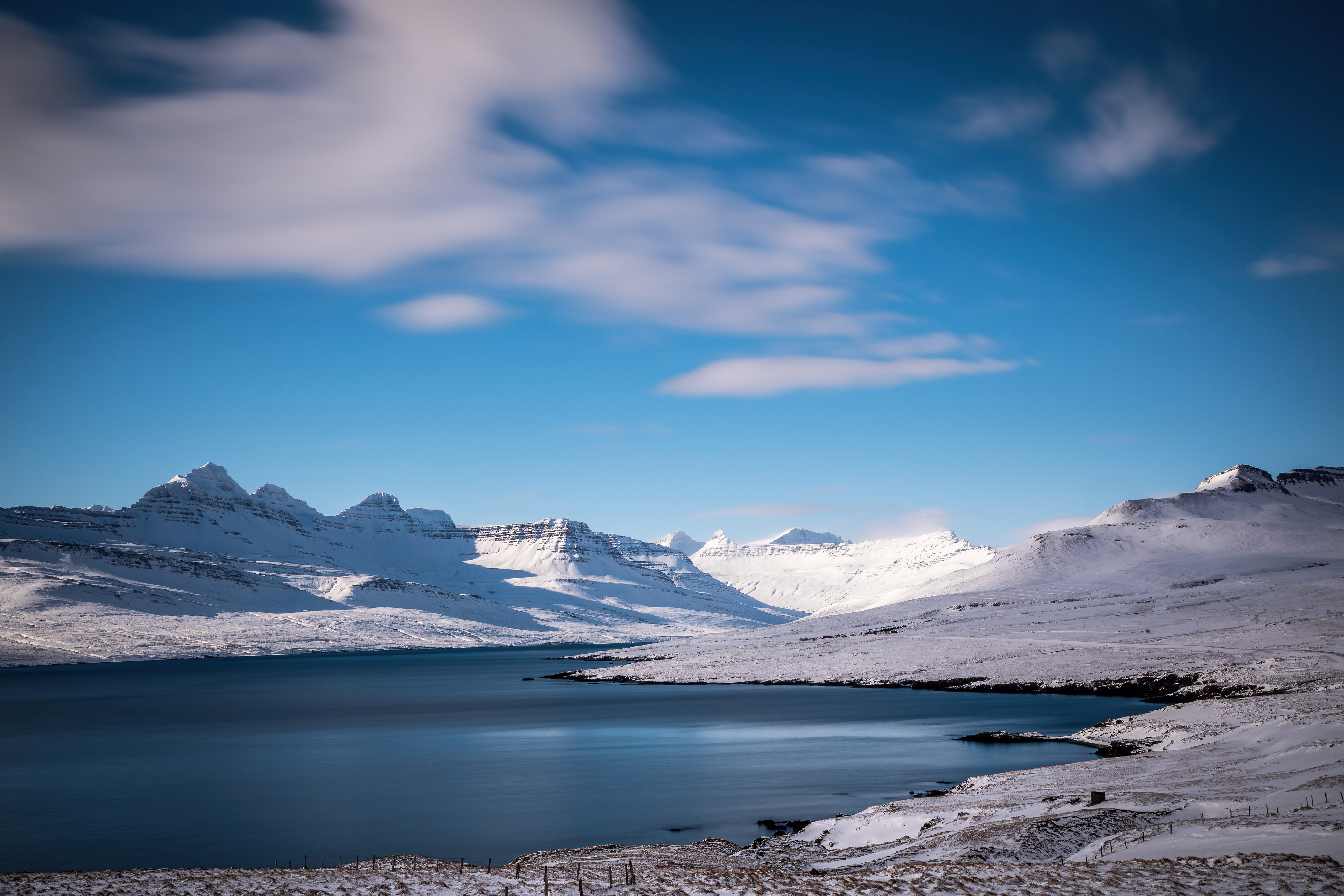 Seashore Iceland Mountains 5K Wallpapers