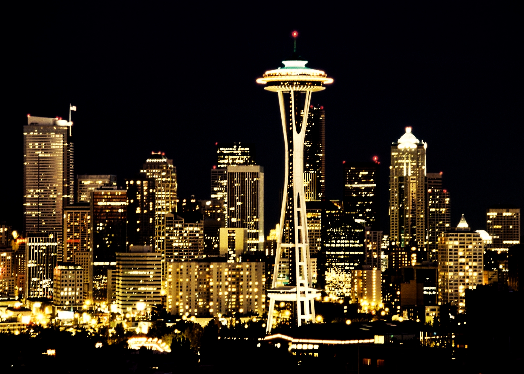 Seattle At Night Wallpapers