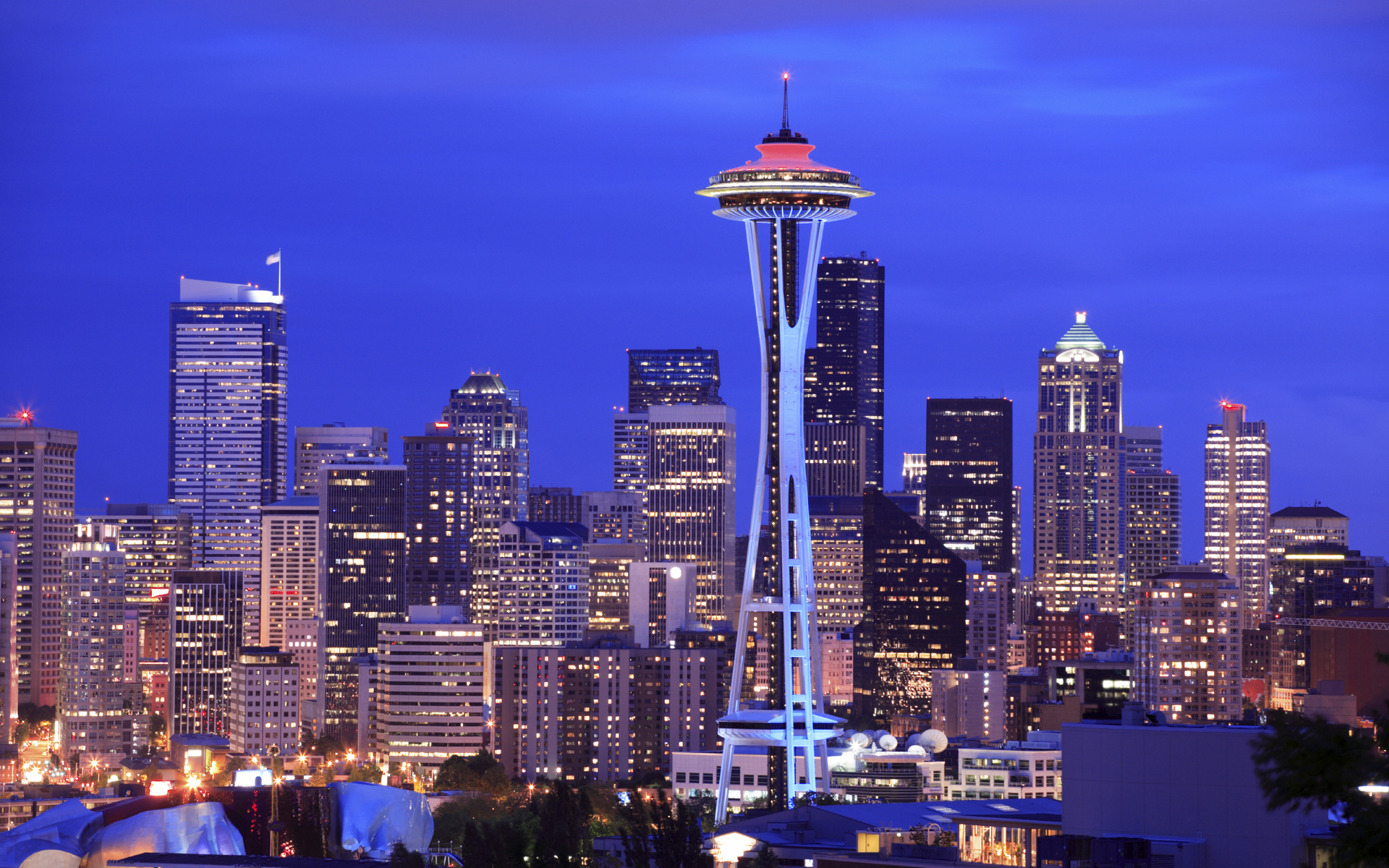 Seattle At Night Wallpapers