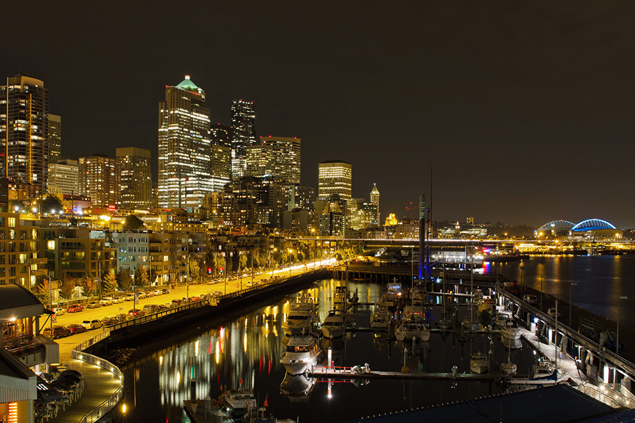 Seattle At Night Wallpapers