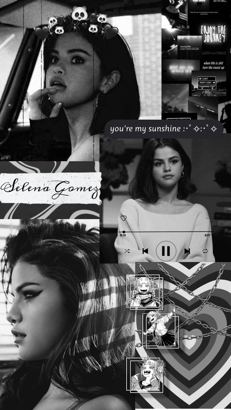 Selena Gomez Monochrome Wallpapers