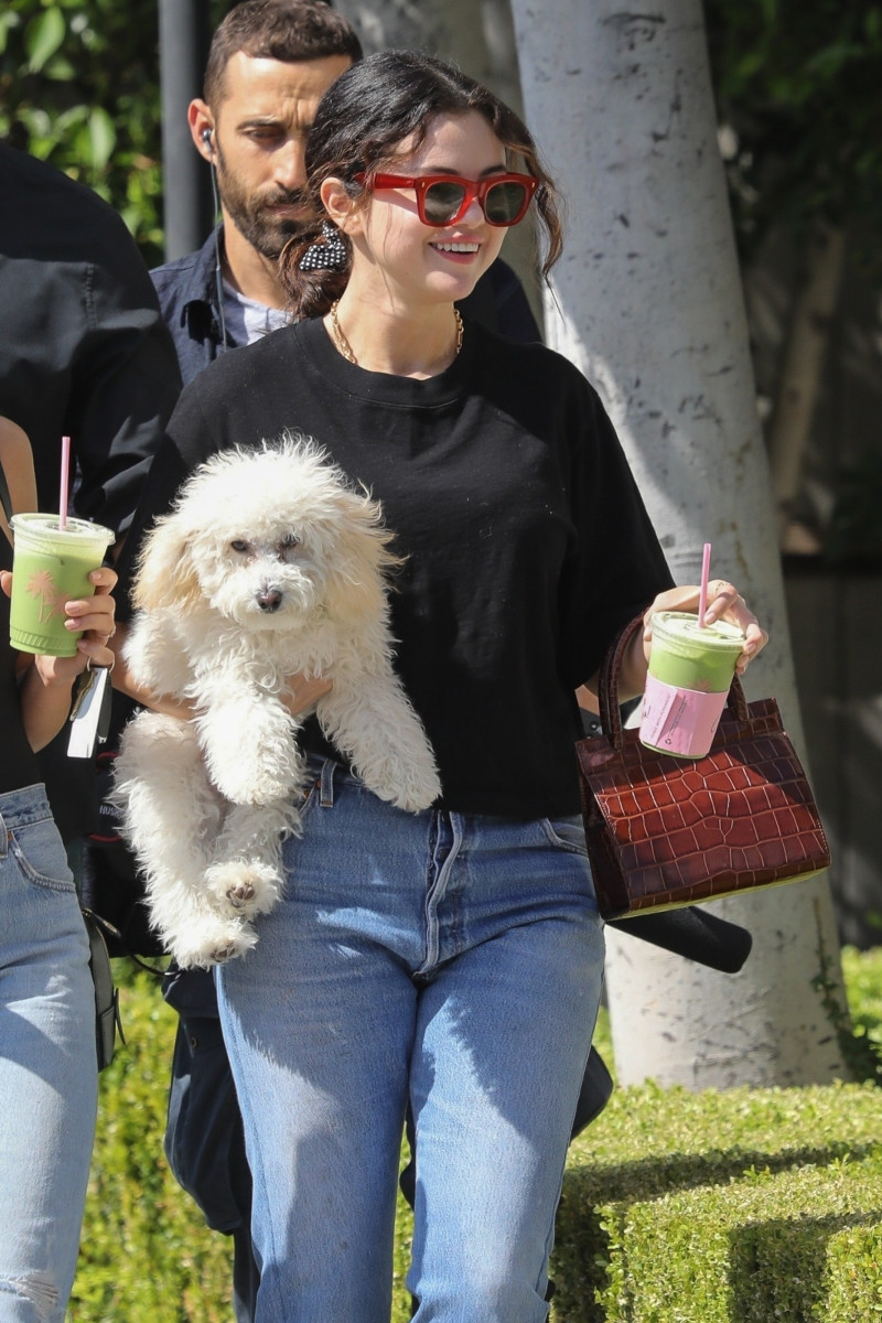 Selena Gomez with Dog Wallpapers