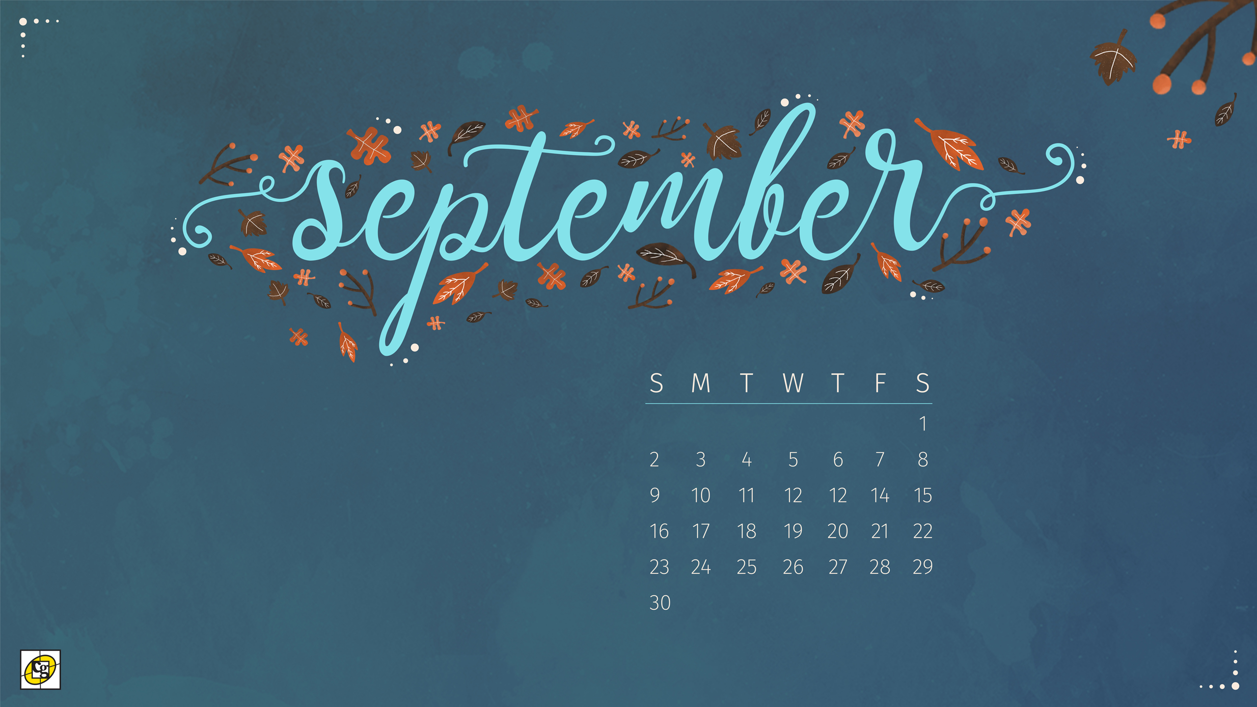 September 2020 Calendar Desktop Wallpapers