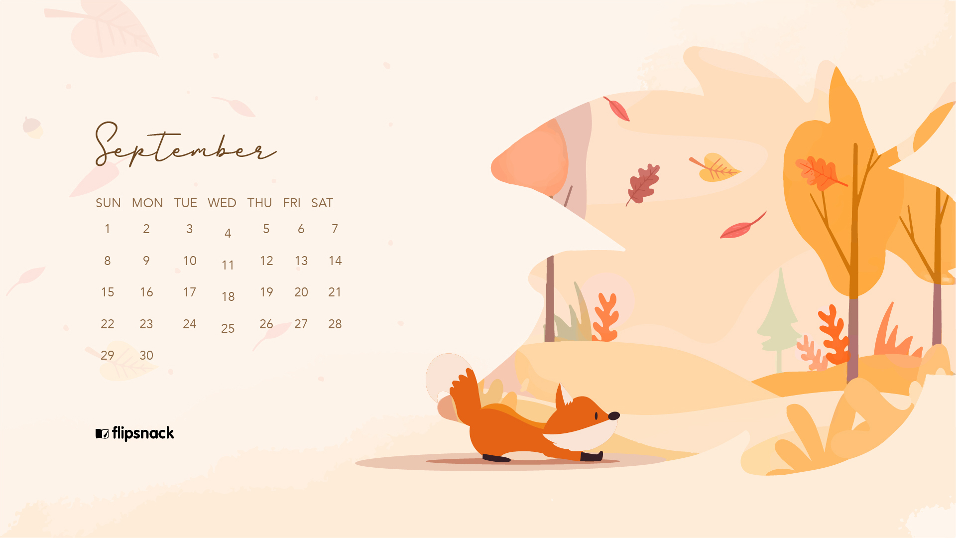 September 2020 Calendar Desktop Wallpapers