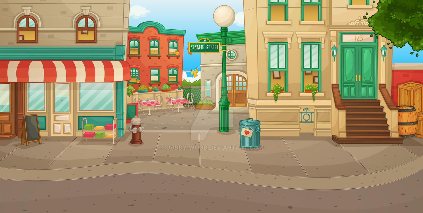 Shop town. Мультяшная улица. Улица мульт. Улица из мультика. Мультяшные улицы города.