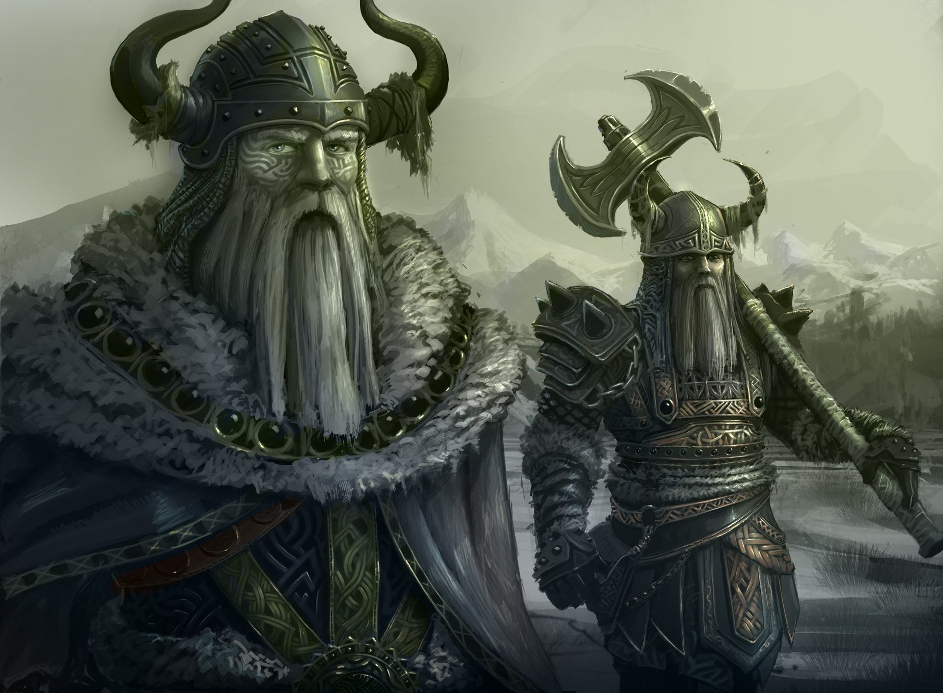 Shield Warrior Viking Fantasy Art Wallpapers