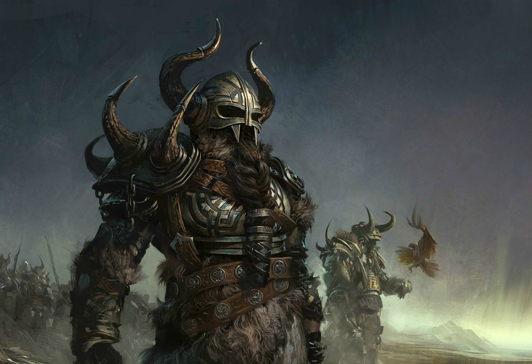 Shield Warrior Viking Fantasy Art Wallpapers