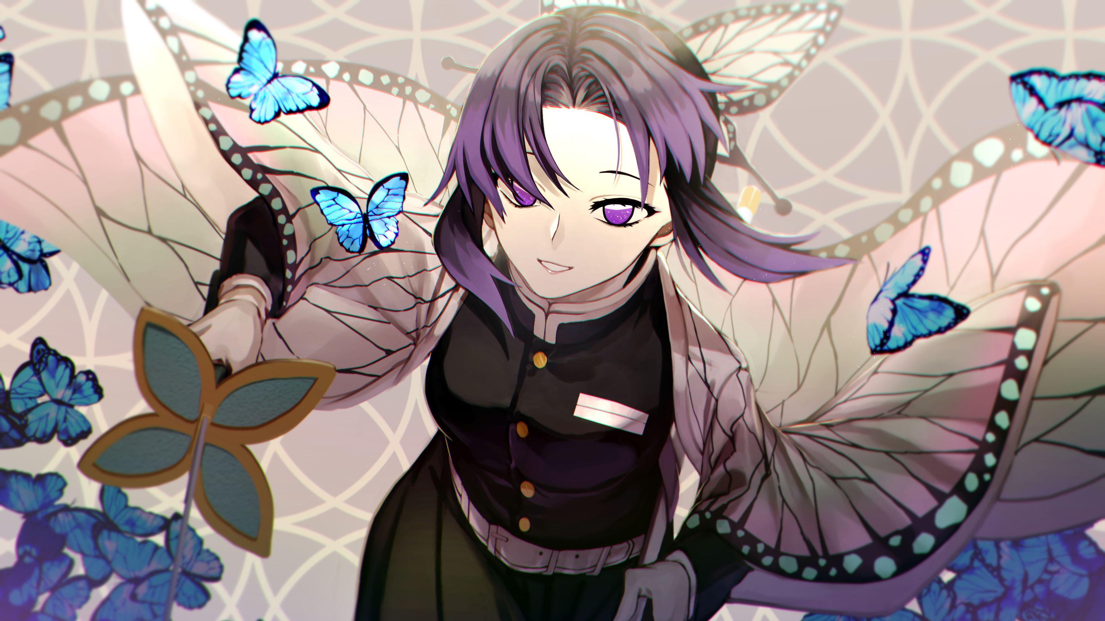 Shinobu Kochou With Butterfly Wallpapers