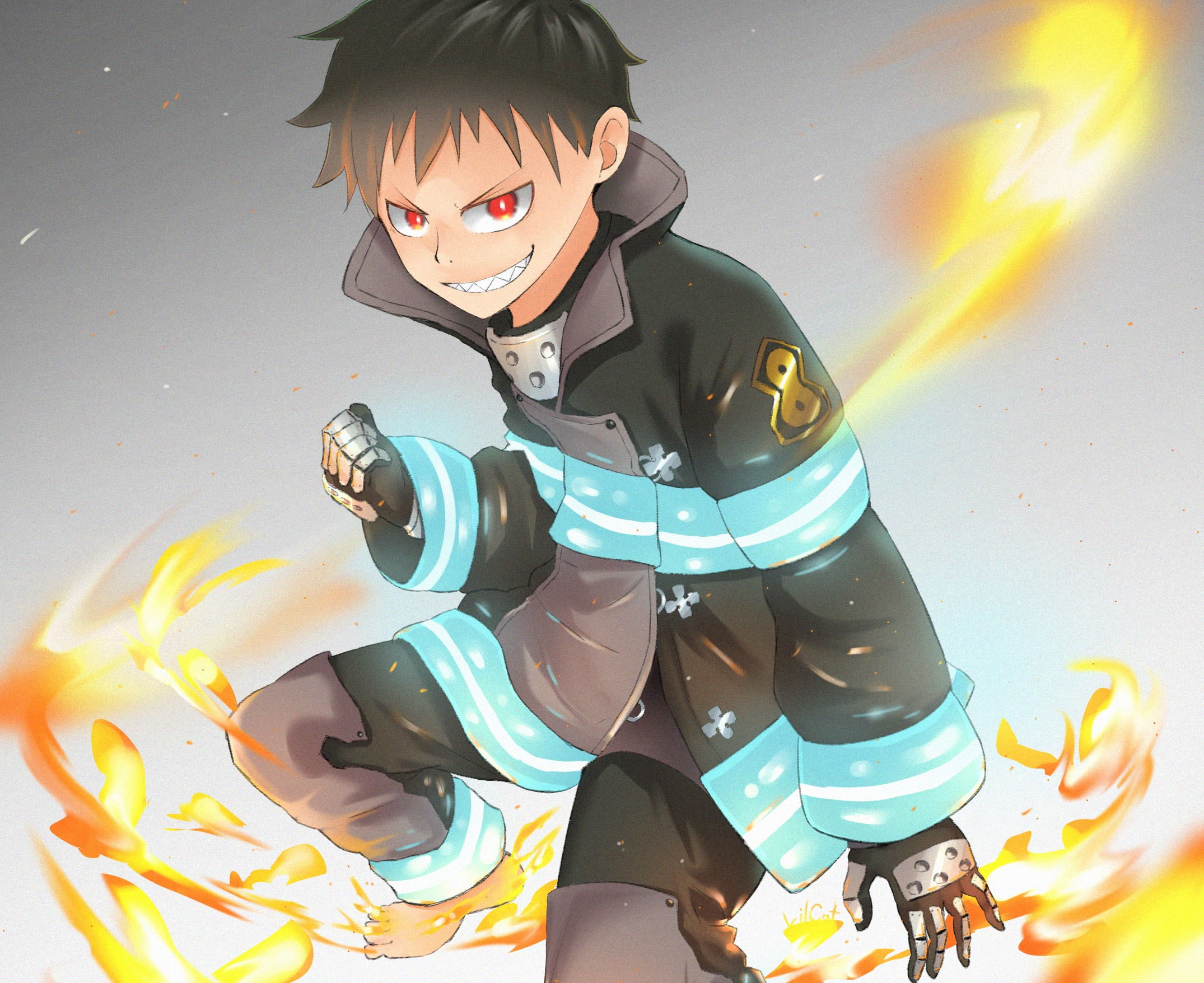 Shinra Kusakabe In Fire Force Wallpapers