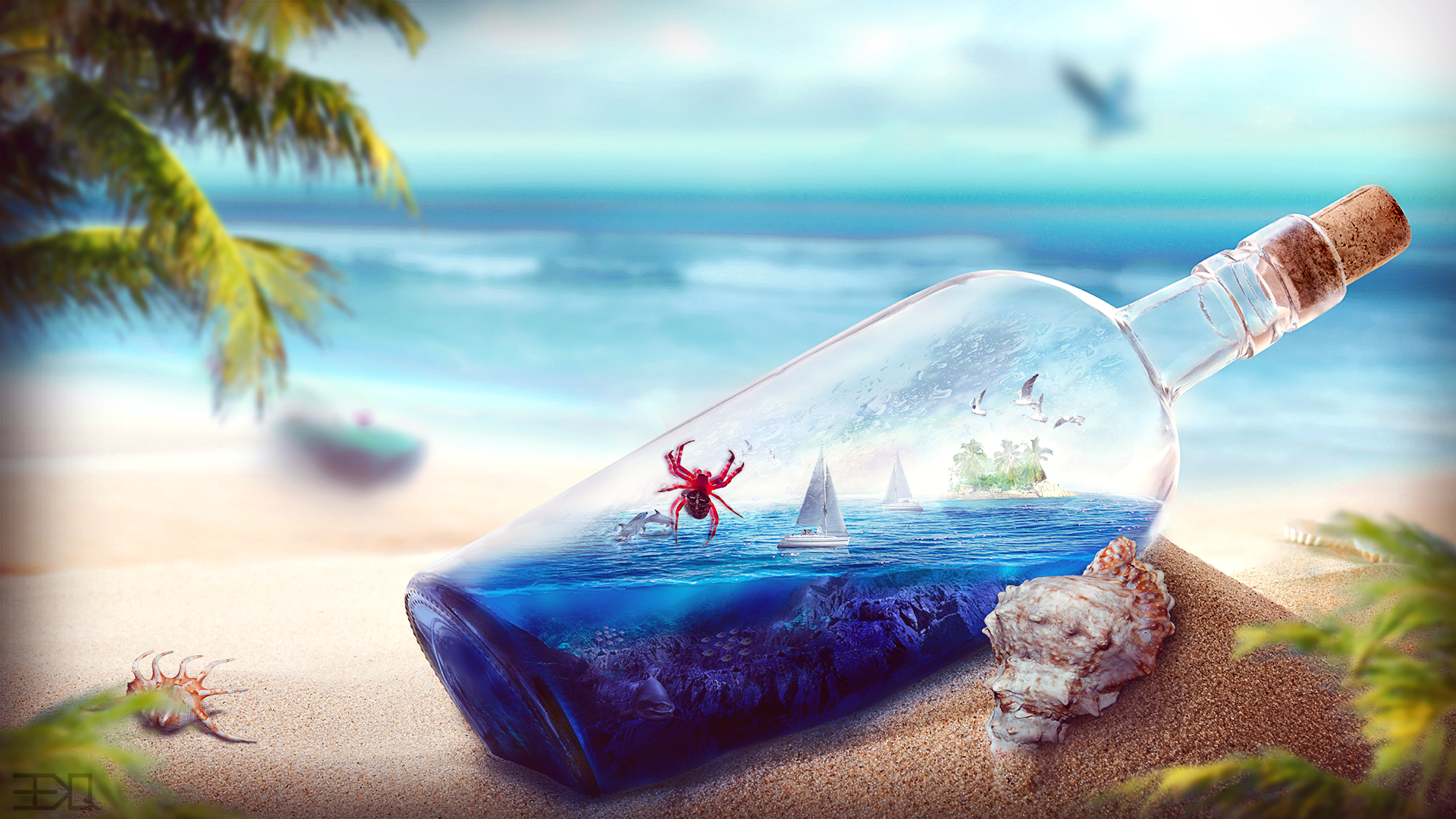 Ship In A Bottle Wallpapers