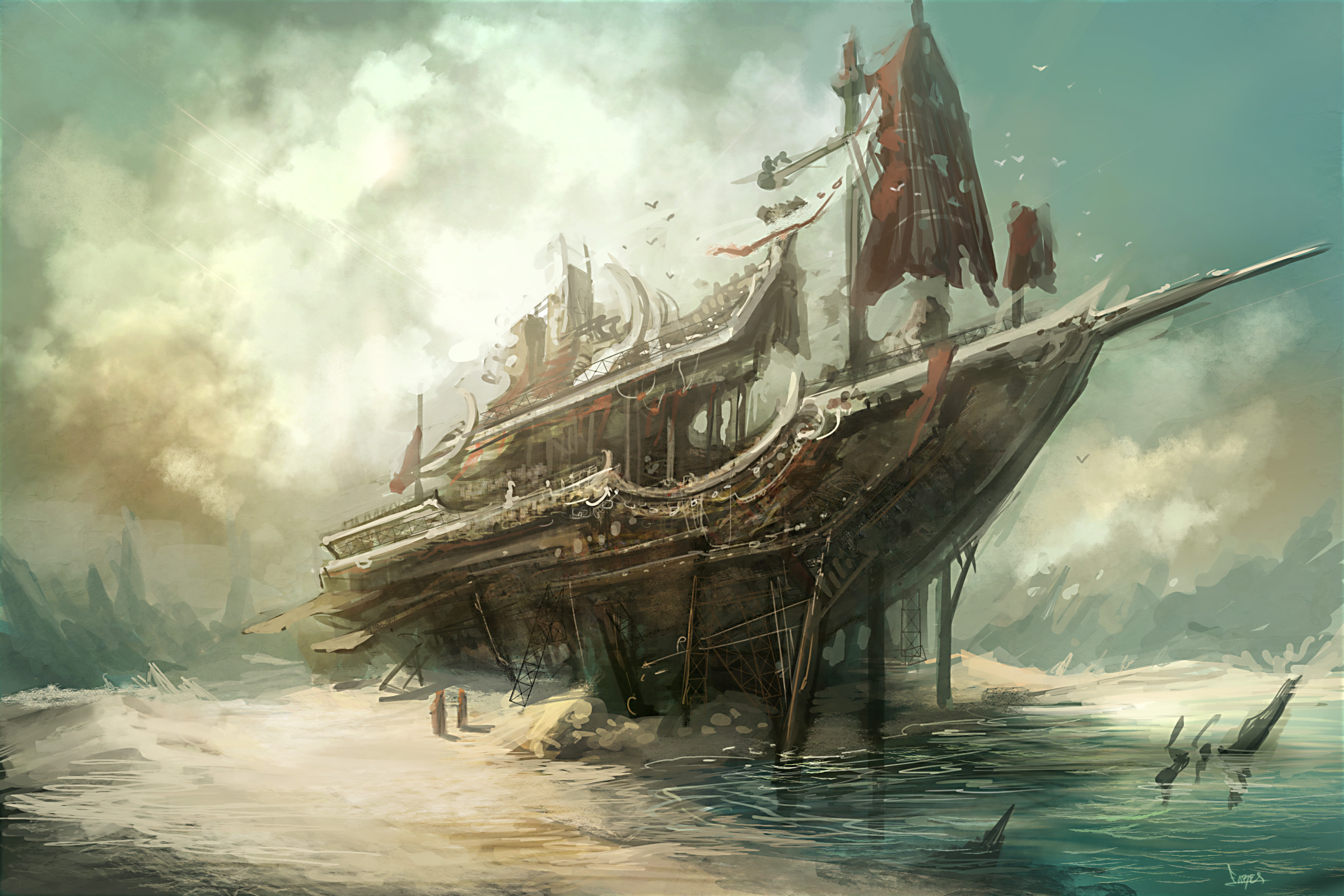 Ship Painting Wallpapers