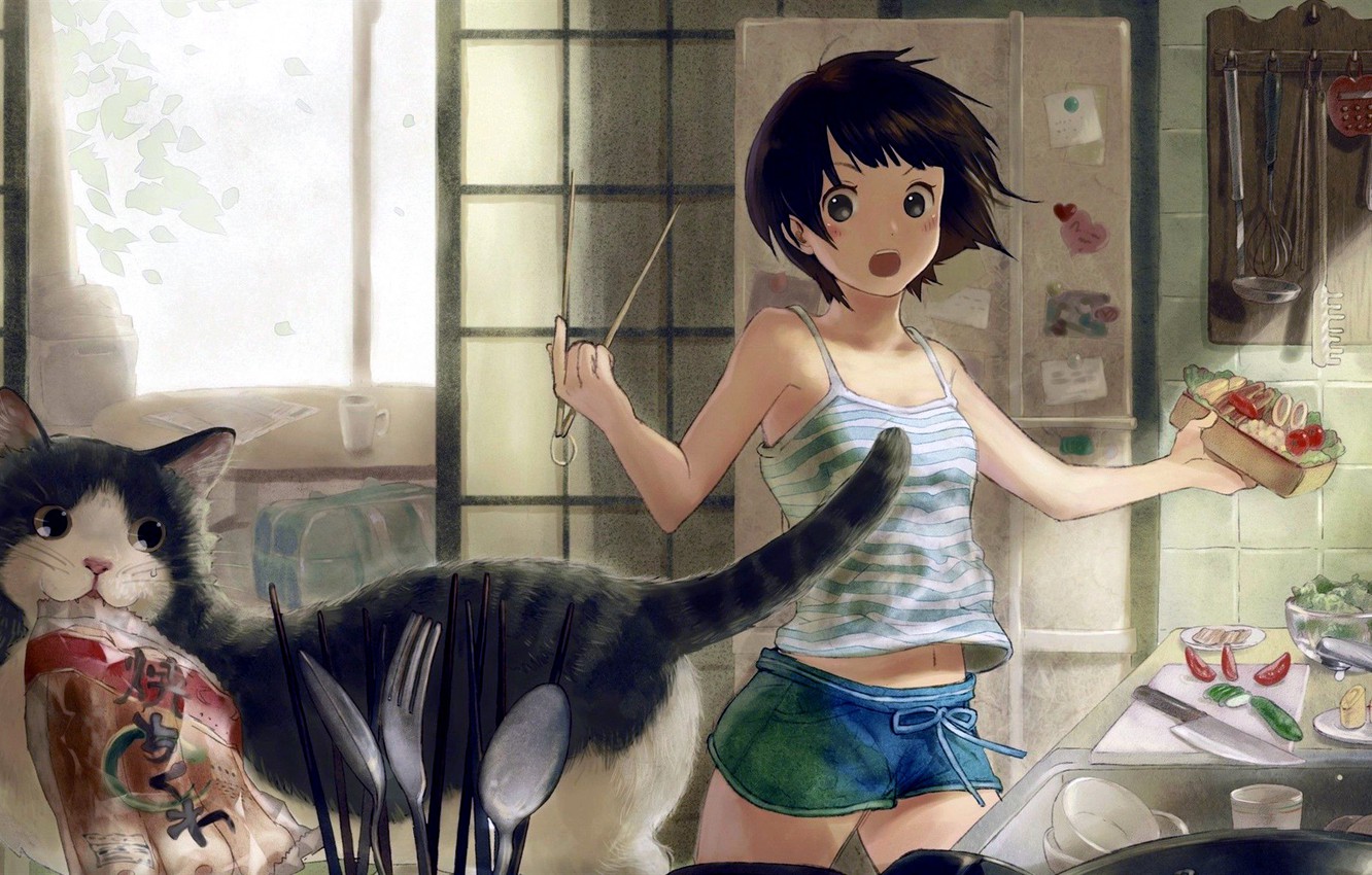 Short Hair Anime Girl Wallpapers