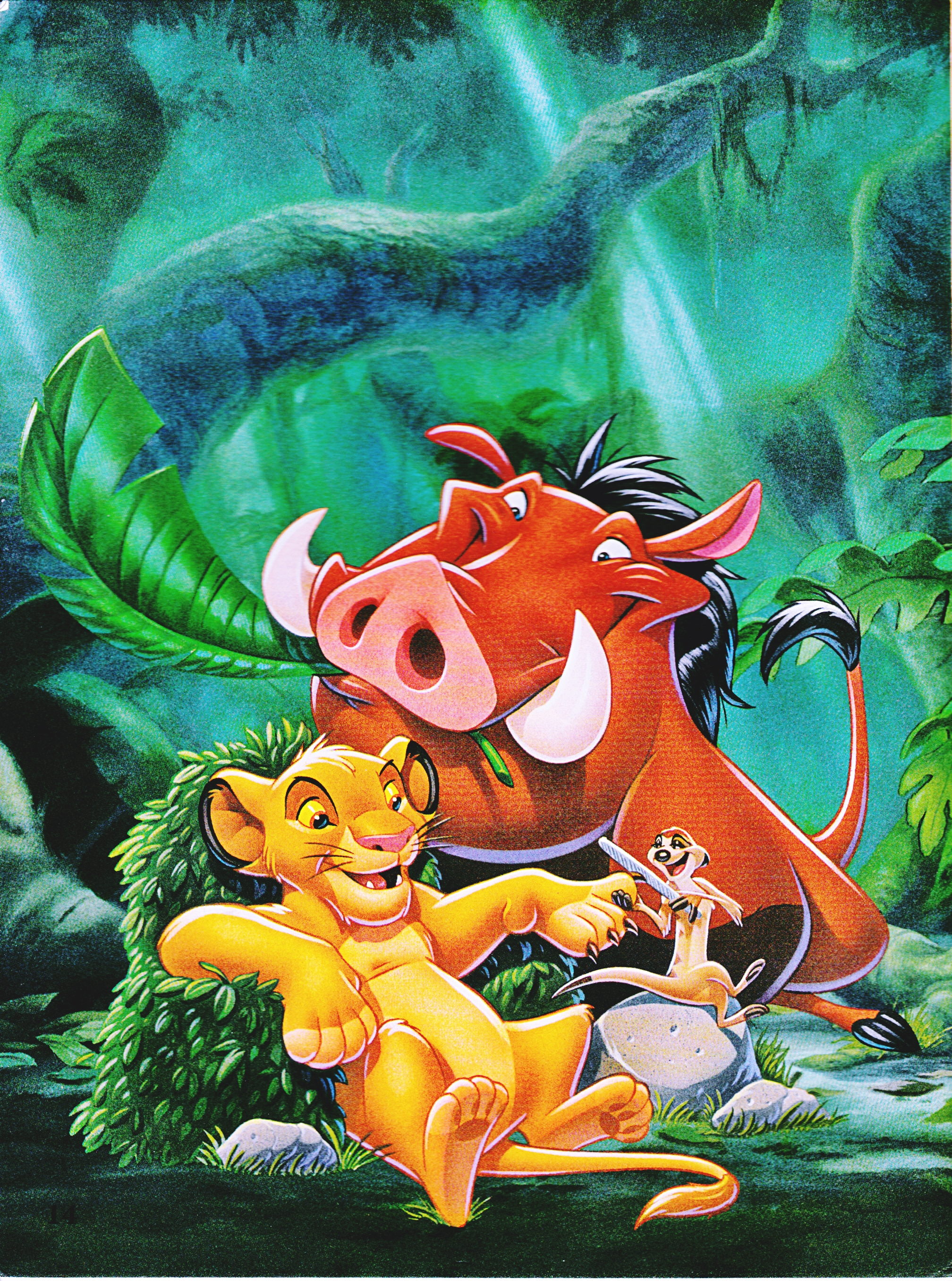 Simba Pumbaa And Timon On Log Wallpapers